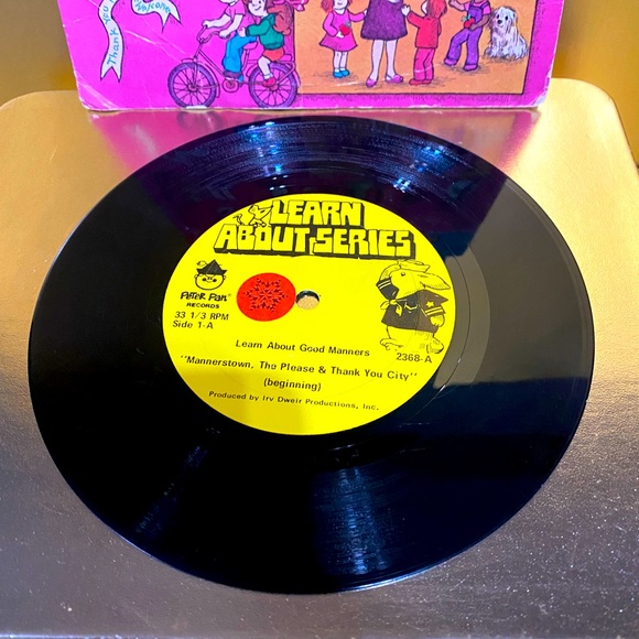 PETER PAN RECORDS VTG 60s ABOUT GOOD MANNERS VINYL RECORD LITTLE LP 2368 7” - Picture 10 of 10